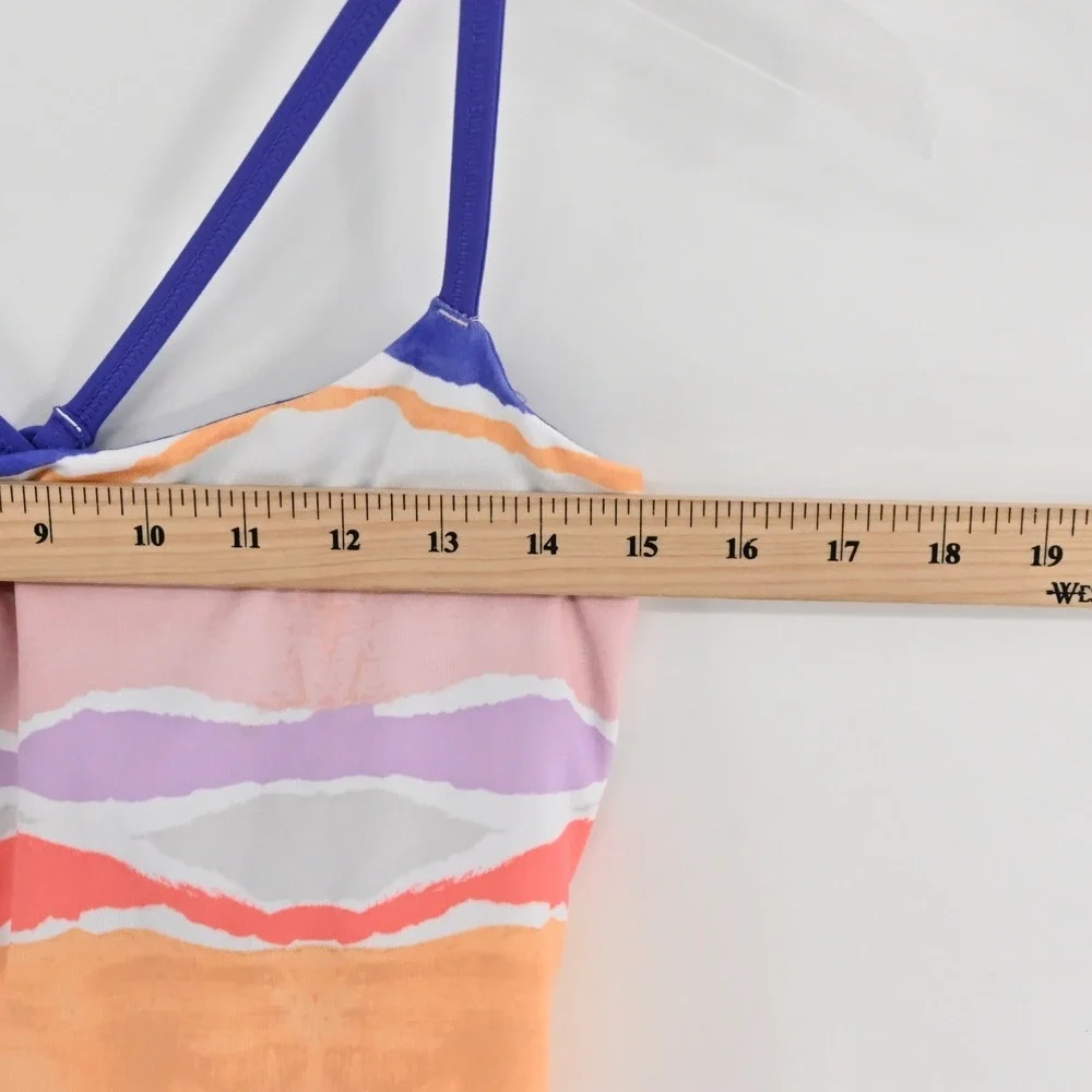 Lululemon Dancing Warrior Strappy Tank Top Womens‎ Size 6 Striped Yoga Athletic